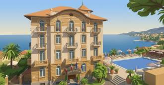 Prestisjefylt hotell på første linje i Forte dei Marmi til salgs